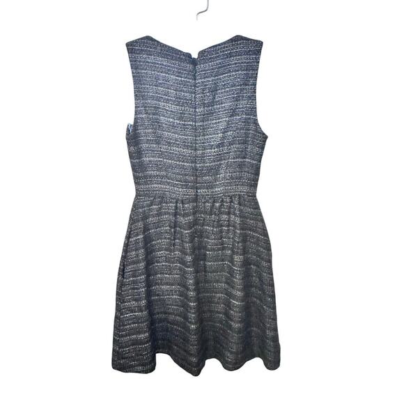New Moulinette Soeurs Anthropologie Glissade Dress Grey Gris Shimmer Tweed Sz 2 - Picture 11 of 16